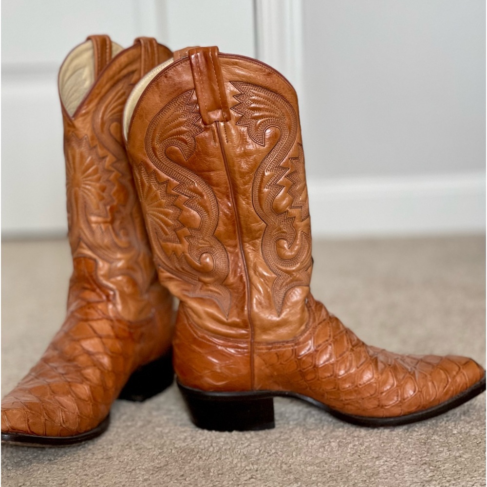 Dan Post 3971 Cognac Cowboy Boots Size 9